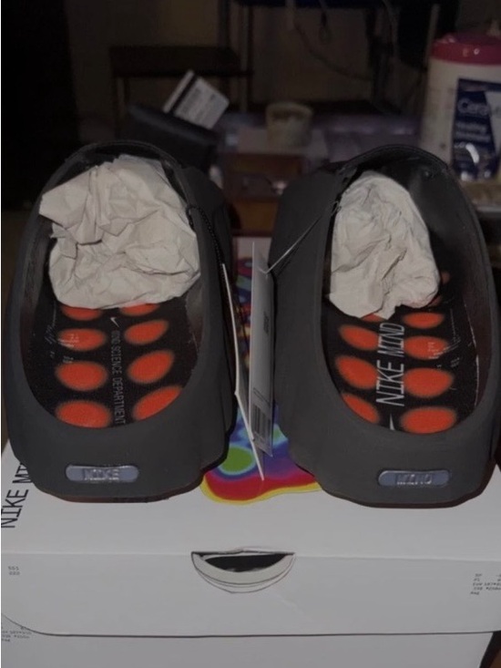 Nike Black Slip-On Loafers with Silver Swoosh - Picture 3 of 3